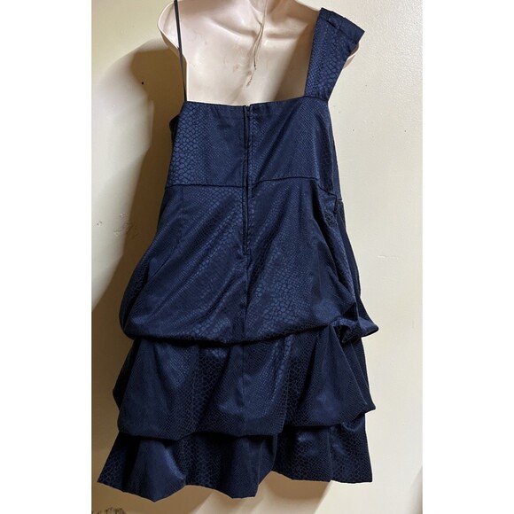 Torrid One Shoulder Balloon Dress Women's 24W Navy Leopard Print Tea Length - Picture 6 of 9